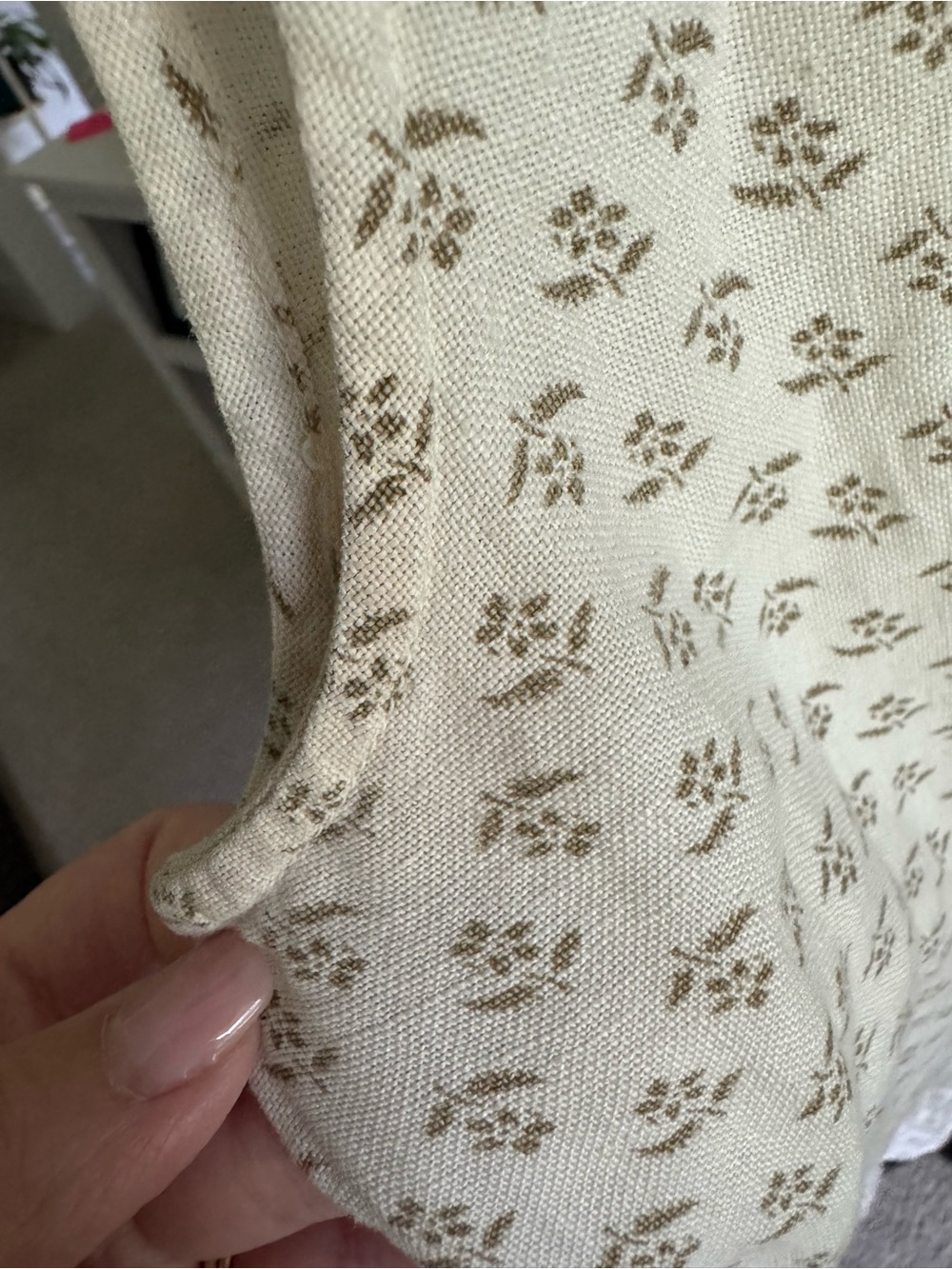 Bohemia 100% Linen Sleeveless Cream Collared Button-Front Dress Size Medium - Picture 7 of 12